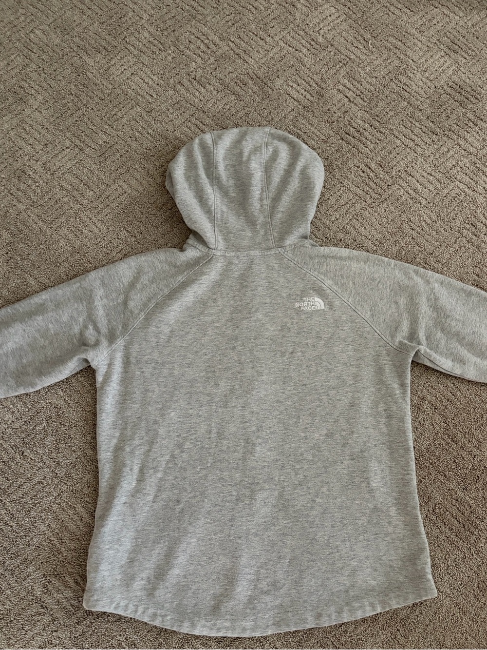 The North Face Light Gray Zip-Up Hooded Women’s Top - Picture 6 of 7